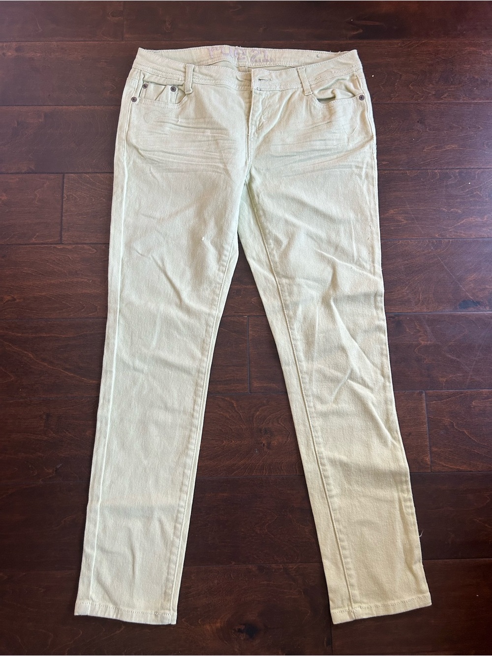 Rue 21 Womens Jeans Light Green Sz 5/6 Cotton Skinny Gscase